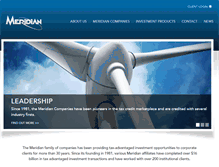 Tablet Screenshot of meridianinvestments.com